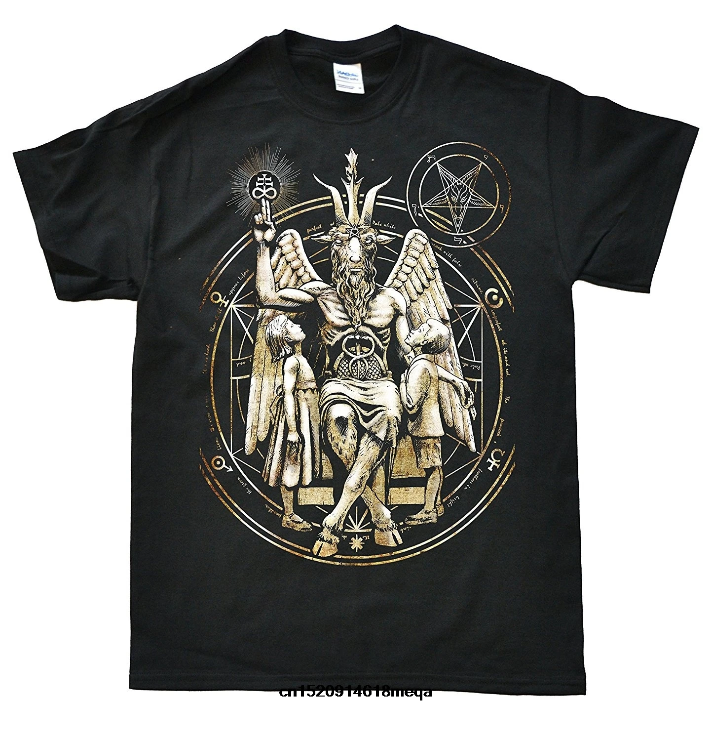 Футболка Baphomet Satanic мужская хлопковая Повседневная футболка | Мужская одежда