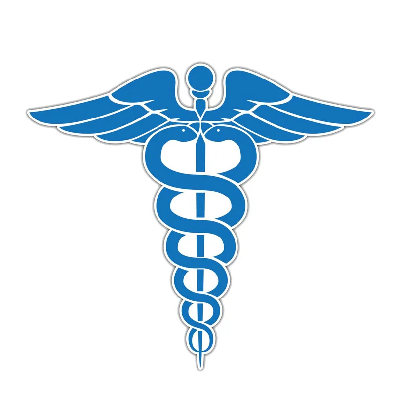 YJZT Medical Sign Doctor Medicine Blue PVC Motorcycle Car Sticker 14.6CM*12.7CM image 2