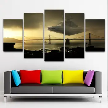 

Up To Date Destroyer Millennium Falcon Rich And Painting Panther Mountain Poster Picture For Living Room 5 Panel