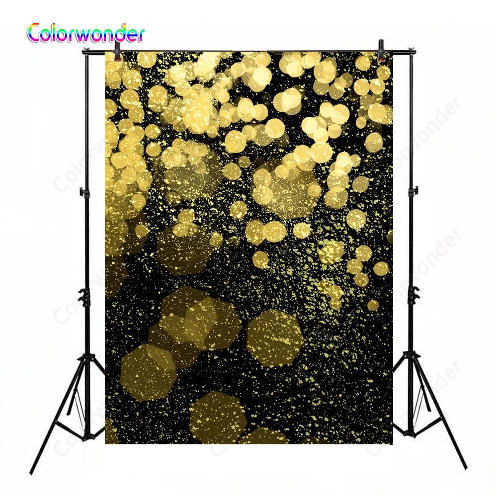 Фотофон золосветильник точки с золотым порошком 5x7 футов черные художественные