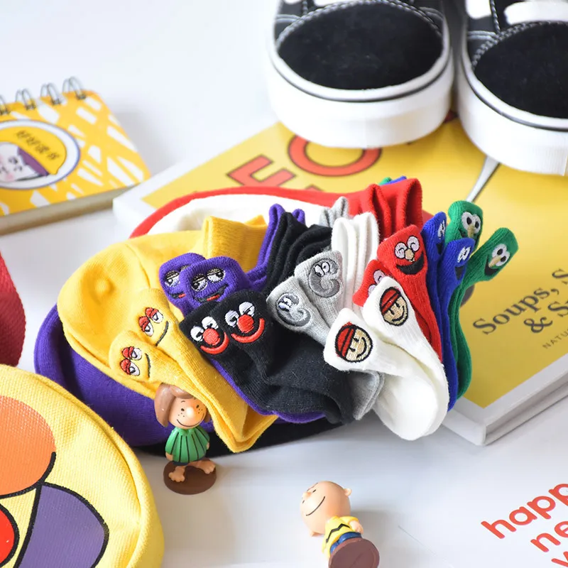 

2019 Rushed New Funny Socks Sokken Korean Version Of Summer Personality Weird Socks Children Shallow Cute Japanese Boat Wow
