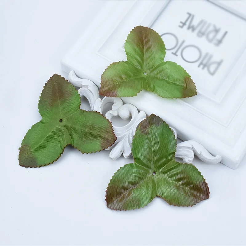 

100pcs Silk roses flowers leaves fake leaf Christmas wedding home decor accessories diy scrapbook gifts Cheap Artificial plants