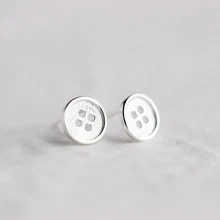 Мода чистое серебро 925 пробы круглая кнопка заклепка серьги ювелирные изделия для женщин Pendientes Brincos модные ювелирные изделия