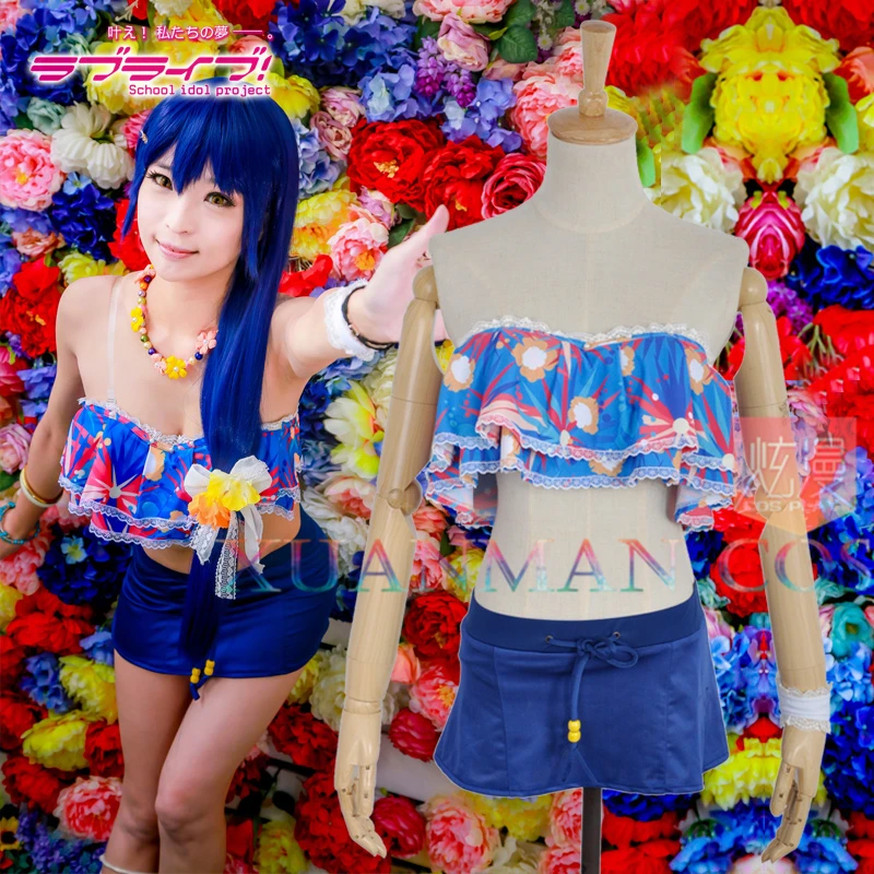 

(S-M-L-XL) Love Live! Awakening Sonoda Umi Sexy Bikini Swimsuit Swimwear Cos Suits Cosplay Costume W0783