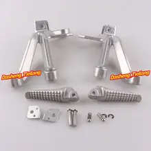 Aleación de aluminio Trasero de Pasajeros Estriberas Reposapiés Soportes para Suzuki GSXR 1000 03 04, motocicleta piezas de Repuesto Accesorios
