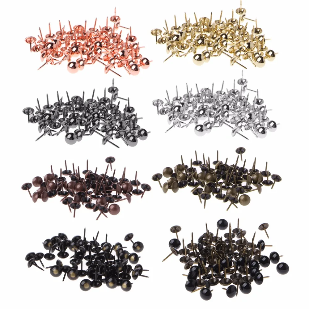 100Pcs Antique Brass Upholstery Nails For Furniture Tacks Pushpins Hardware Decor Newin Nails