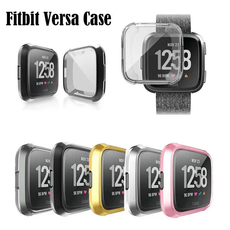 EastVita Мягкий ТПУ чехол s Для Fitbit Versa Полный экран протектор Силиконовый чехол для Fitbit умные часы Versa чехол