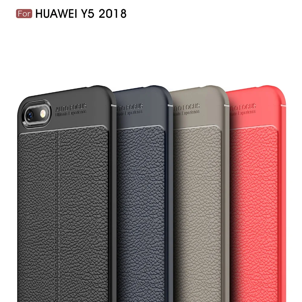 

For Coque Huawei Y5 2018 Case Silicone Niceking Luxury Litchi Texture PU Leather Soft TPU Back Cover Case For Huawei Y5 2018