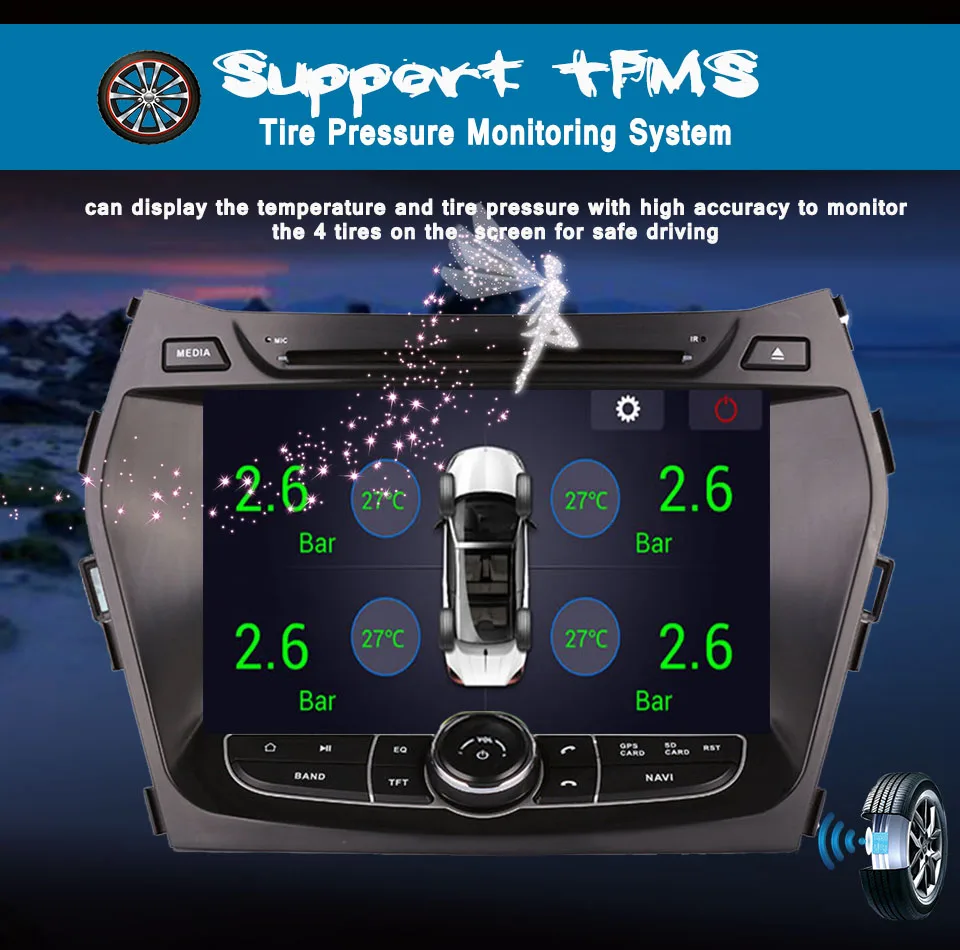 Top Auto 2 Din 4+64GB Android 9.0 Car dvd gps player For HYUNDAI IX45 2013 - 2018 SANTA FE santafe With WIFI Car multimedia Headunit 16