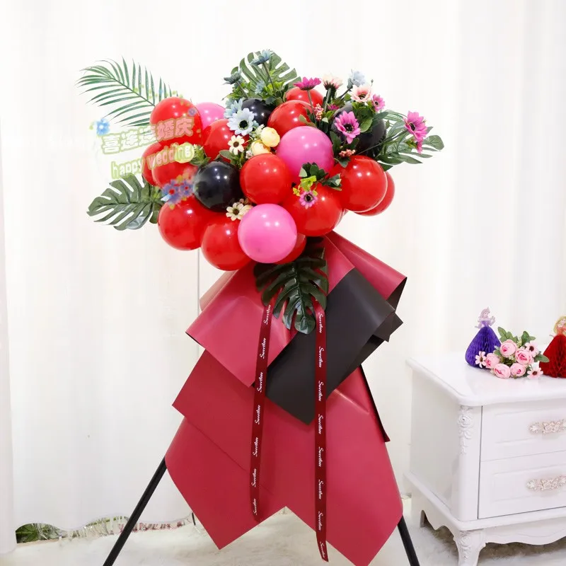 Модная Арка с воздушными шарами, цветочная корзина для свадьбы, дня рождения, вечеринки, пальмового листа, Выпускной День, украшение, детский воздушный шар - Цвет: D