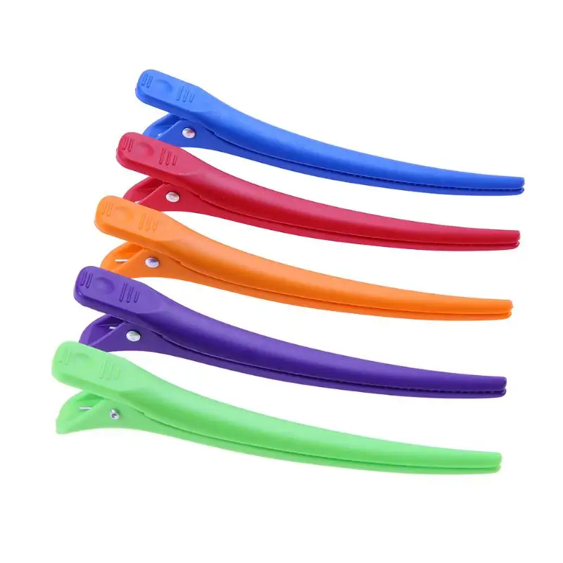 6Pcs/Set Long Duckbill Shape Hair Clips Hairpins Salon Barber Hair