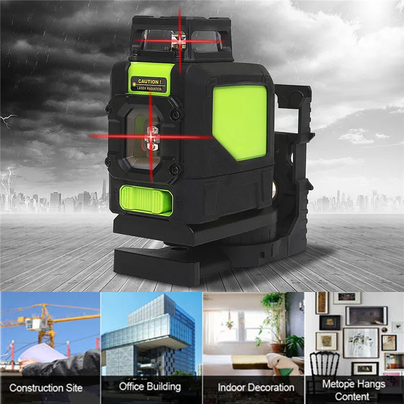 

Efficient Laser Level 5 Lines 3D Level Self-Leveling 360 Degree Horizontal And Vertical Cross Super Powerful Red Laser Level