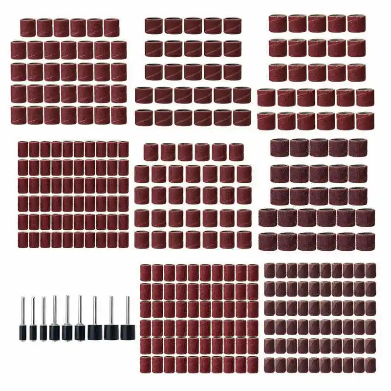 Новый 338 шт. барабан шлифованный абразивный барабан Наборы 1/2 "1/4" 3/8 "патрон инструмент для шлифования Набор для шлифовальные инструменты