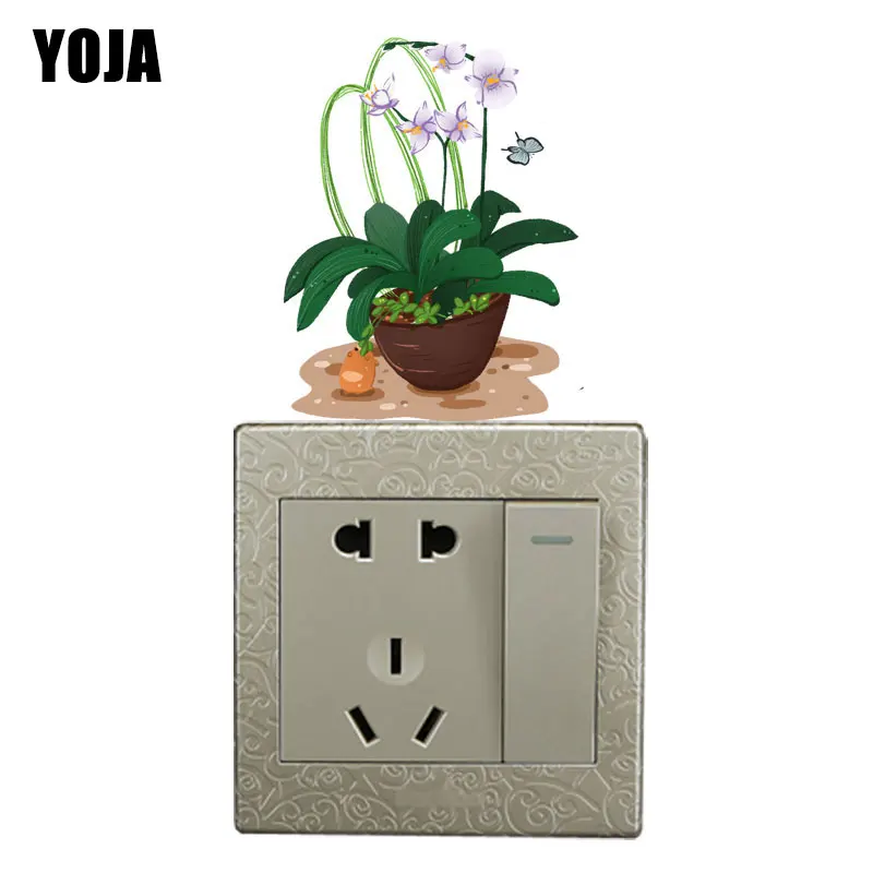 YOJA Phalaenopsis раковина орхидеи декор настенные наклейки переключатель комнаты