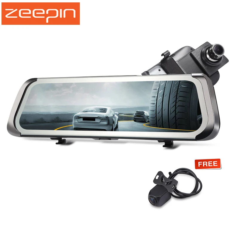 

ZEEPIN 9.35 inch Car DVR 1080P HD Dash Cam Rearview Mirror Dual Camera 140 Degree Car Driving Recorder Night Vision USB TF Card