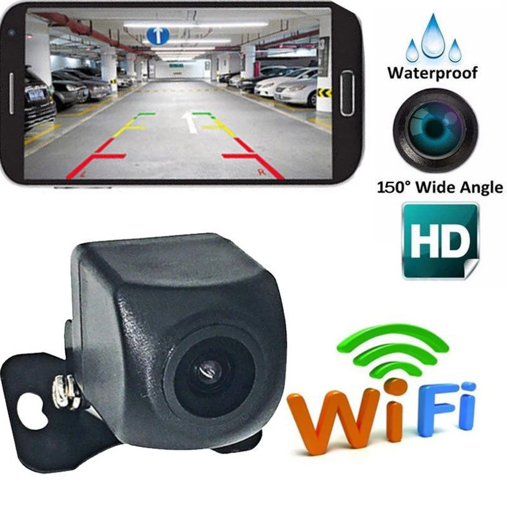 150°WiFi Wireless Car Rear View Camera WIFI Reversing Camera Dash Cam HD Night Vision Mini Body Tachograph for iPhone Android