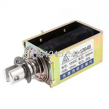 

10mm Stroke 5.5Kg Force Push Pull Open Frame Solenoid Electromagnet DC 12V 0.5A
