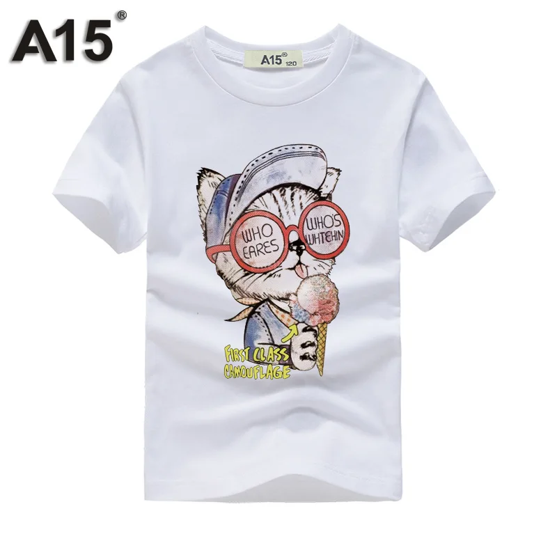 

A15 Kids tshirts Cotton Summer Children Clothing 2018 Boys T Shirts for Kids Girls Teenager Top Tee Shirt Size 6 8 10 12 14 Year
