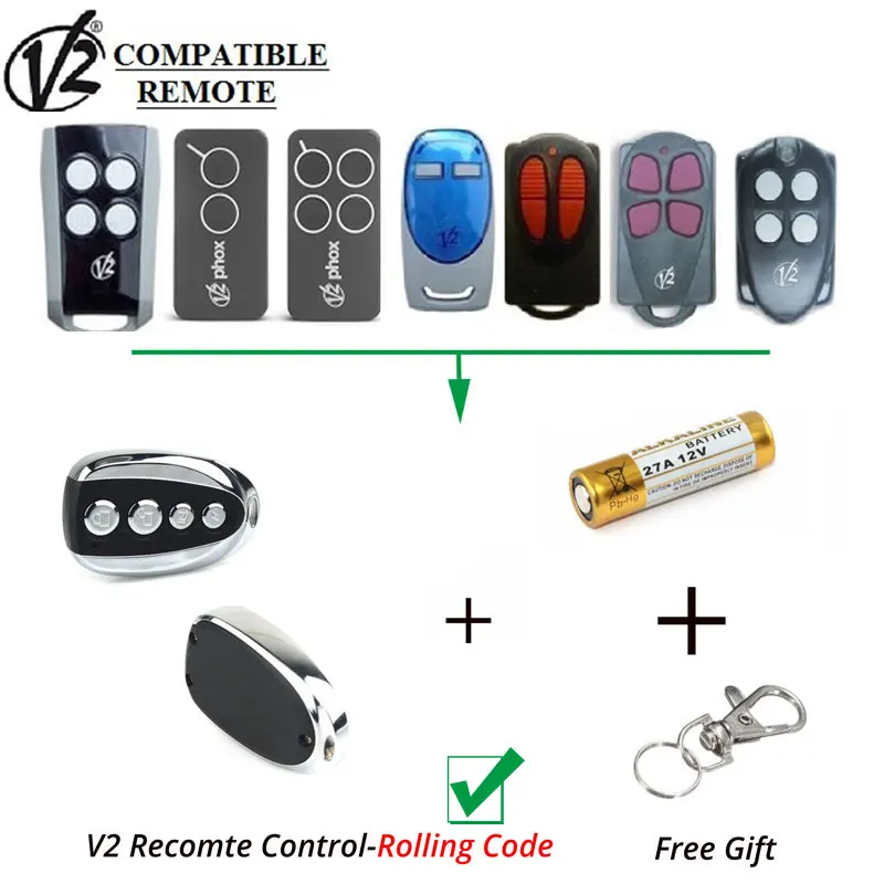 

V2 PHOENIX2/4 Rolling Code Garage Door Transmitter Clone/Duplicator