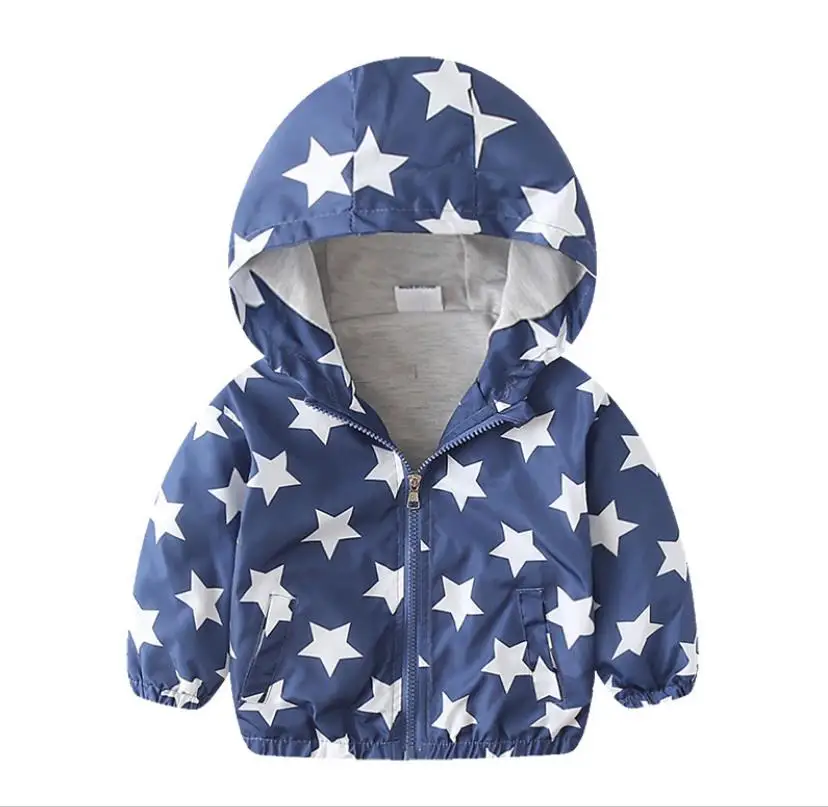 Children Kids jackets for boys spring autumn windbreaker dinosaur toddler girls coats and jackets outerwear Hooded 1 5 7 Years