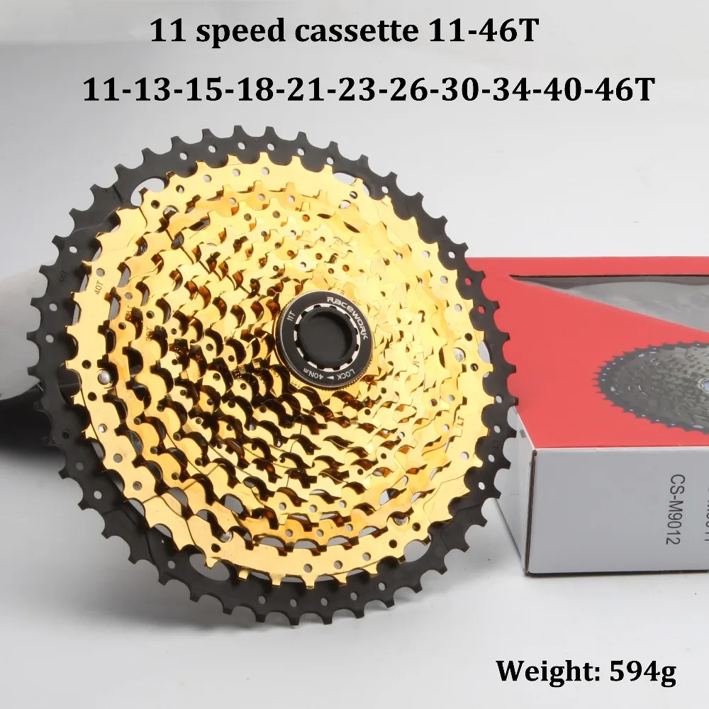 RACEWORK MTB 11 Speed Cassette 11-46T 50T 52T 11S HG Hub Full Steel Mountain Bike Freewheel Bicycle Sprocket For Shimano
