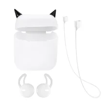 Acessórios Airpods, Silicone Case & Capa Orelha Ganchos & Alça Anti-perdido À Prova de Choque e Capa Protetora Da Pele para Airpods Caso De Carregamento