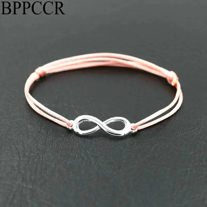 BPPCCR цифровая 8 чакра Бесконечность сладкий розовый цвет красная веревка нить