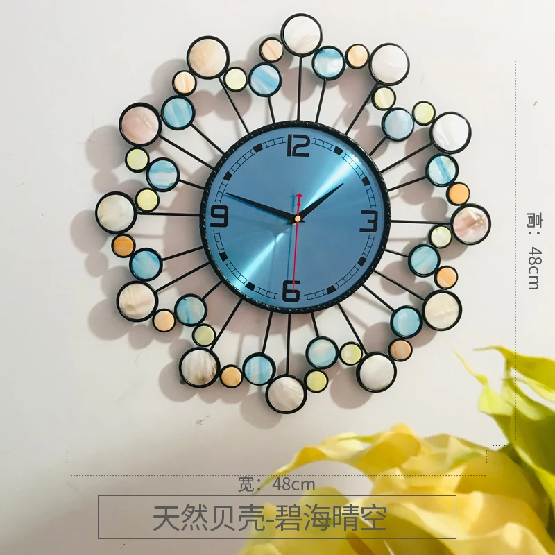 Minimalist Wall Clock Clock Personality Art Wall Charts Quartz Wall Clocks Color:I-42cm