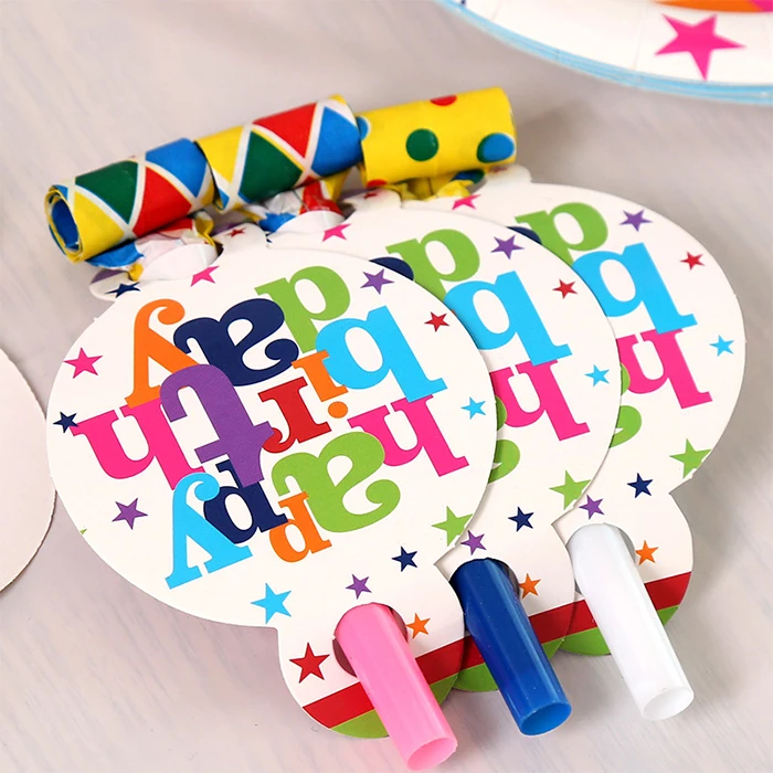 6pcs/Decorate birthday party supplies a whistle blow volume speakers