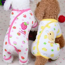 Хлопковая, для домашней собаки милые пижамы комбинезон для щенка повседневная одежда костюм подарок