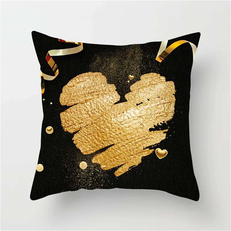 Fuwatacchi Геометрическая Золотая фольга напечатанные Наволочки Чехол золотой дизайн украшение для гостиной наволочка s Чехол Pillowslip