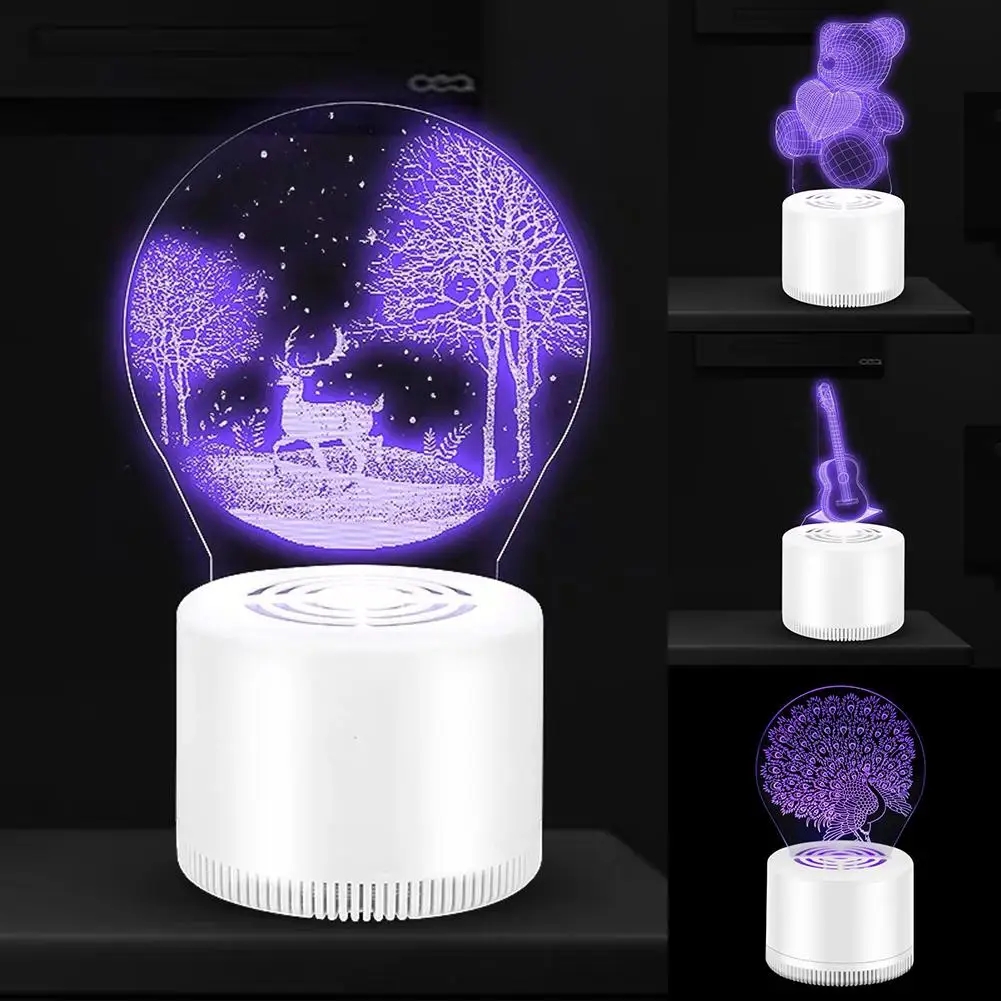 3D Москитная лампа-убийца USB электрическая анти-ловушка для насекомых Светодиодная лампа Жук Насекомое освещение-убийца вредители без излучения Luz ночник