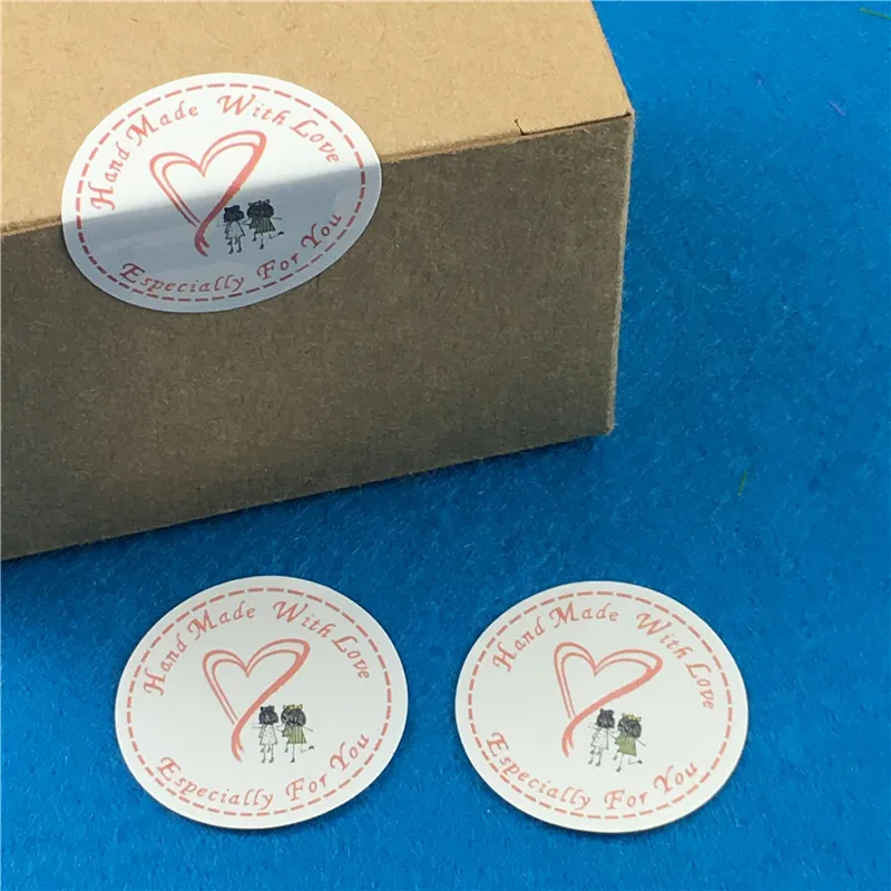 Girly Paper Stickers Round Diameter 3.5cm White Cute For Girls Stationary Packing Adornment Label 300Pcs/Lot | Дом и сад
