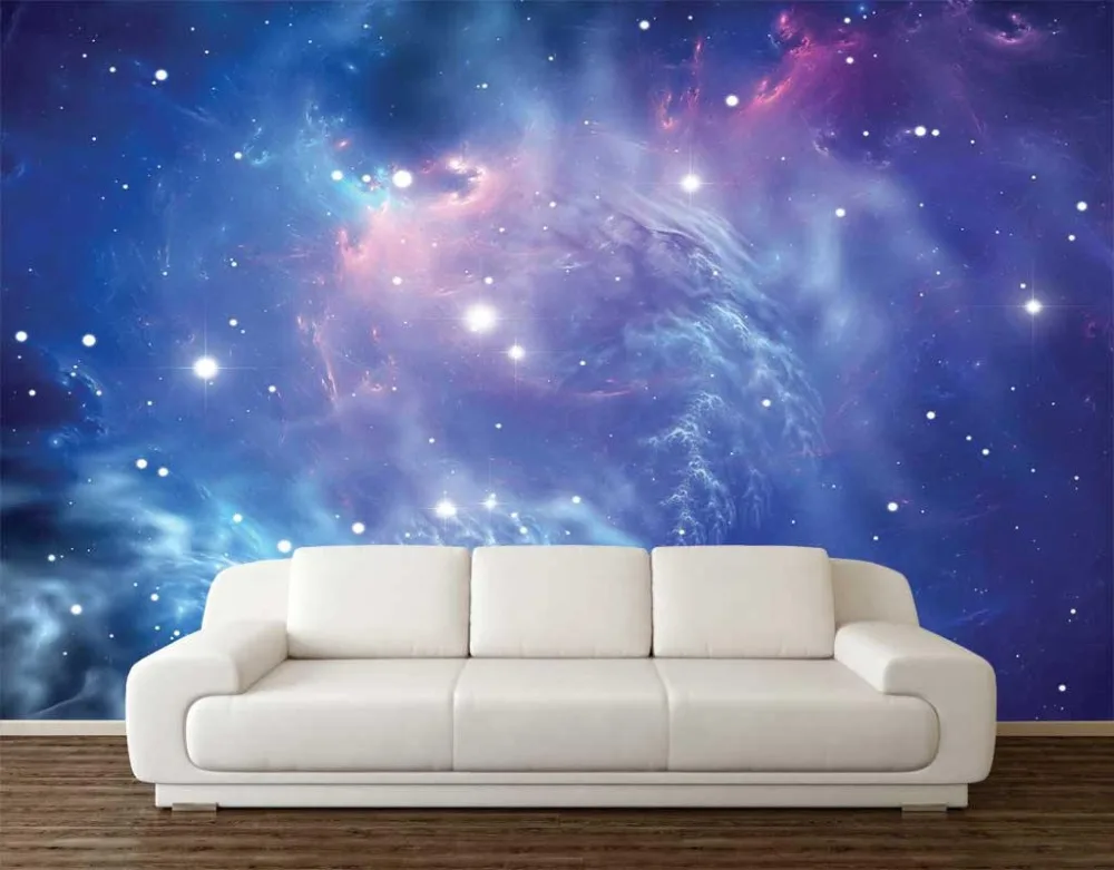 Universe Space Purple Fantasy Photo Poster Canvas Pictures Space Moon Planet