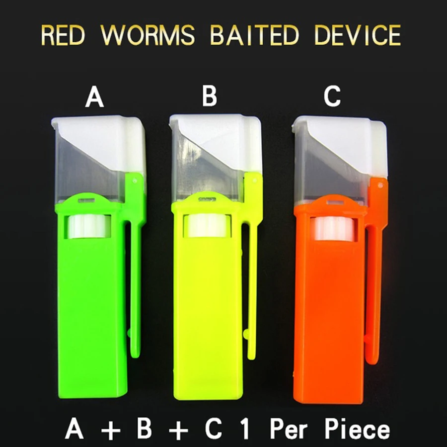 Вспомогательный Инструмент для рыбалки, автоматический красный червь, быстро упакованный на приманку, подвешивает земляной червь, зажим для червя, Резиновая лента, фартук, плоскогубцы для карпа