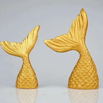 

przy Silicone Mermaid Tail Mold Fondant Handmade Soap making Molds Fish Fork tail Chocolate Clay resin moulds aroma stone mould