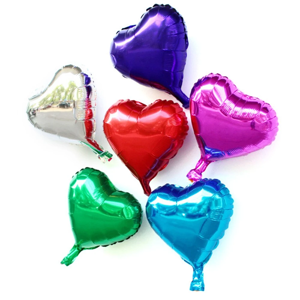 

Colorful Heart Shape Wedding Party Festival Decor Auto-Seal Foil Balloon, Inflatable Reuse Children Gift.