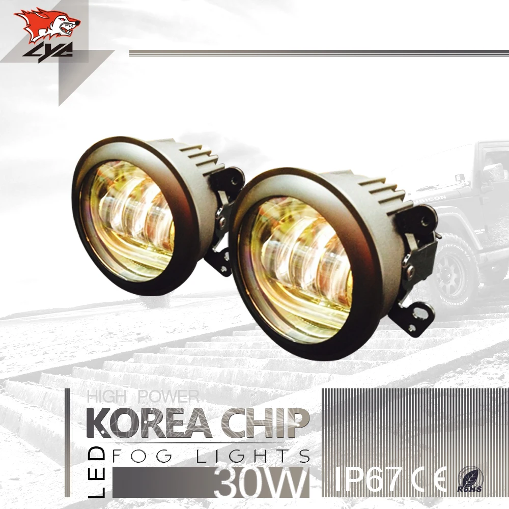 

LYC Car Headlight Power Wrangler Roof Lights Led Daylight Running Lights Top Truck Fog Light Fog Lamp 3000k Yellow 6000K White