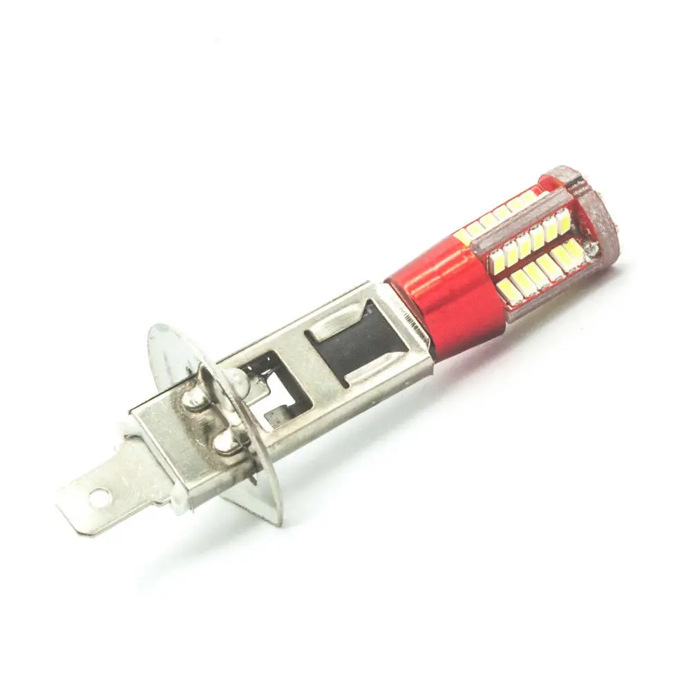 1 шт. H1 P14.5S светодиодный 57 светодиодный 3014 SMD дневные ходовые огни 12V Белый туман светильник s фар дальнего света лампы для автомобиля