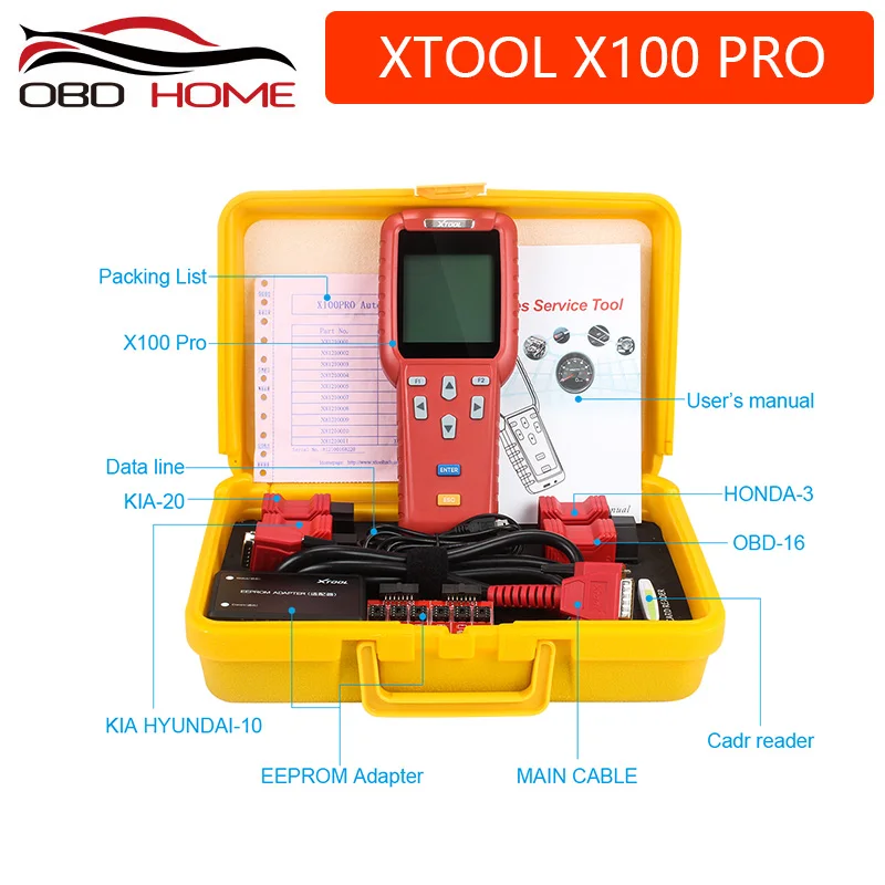 

2019 OBD2 Car Diagnostic tool Original Xtool X100 PRO Auto Key Programmer X100 Updated Version with EEPROM Adapter FAST SHIPPING