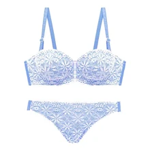 Новое поступление, 1/2, чашка, синий, черный, полный кружевной бюстгальтер, набор, супер сексуальный, для невесты, половина чашки, бюстгальтер, набор, для сбора, женское нижнее белье, H213