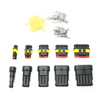 

10Kits Flame retardancy Car Connector 1 2 3 4 5 6 Pin Way Waterproof Electrical Wire Connector Plug
