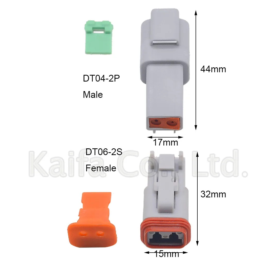 1 комплект Deutsch DT 2 Pin DT06 2S DT04 2P 22 16AWG Водонепроницаемый Электрический разъем|plug