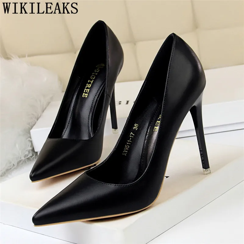 

bigtree shoes woman high heel sexy white pumps stiletto wedding shoes bride red heels pumps women shoes scarpe donna tacones