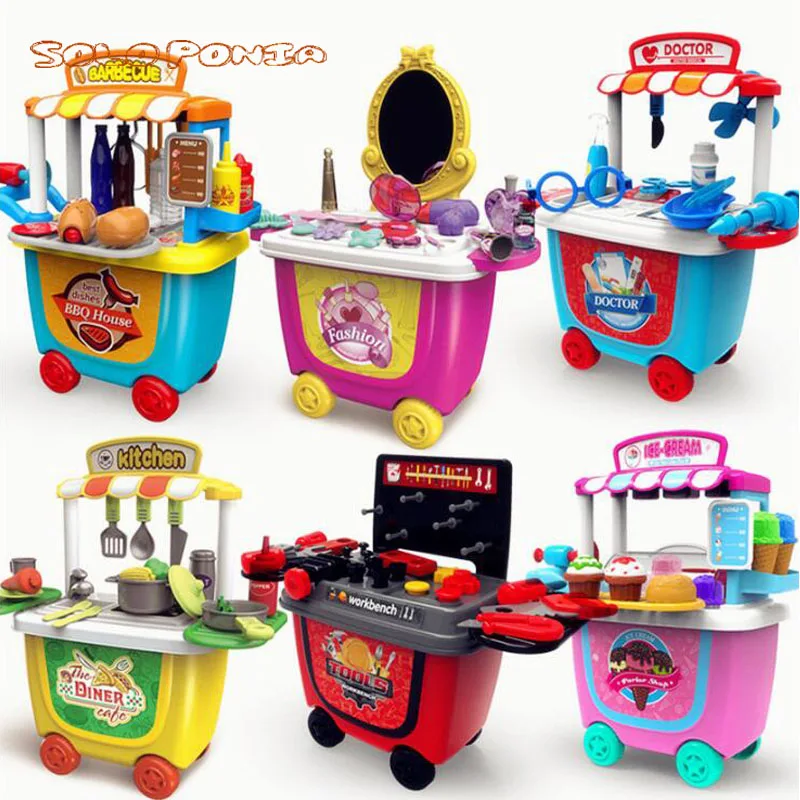 Игрушка для ролевых игр, инструменты для ремонта детей, игрушка для игр, чемодан для симуляции, детский набор пластиковых игрушек