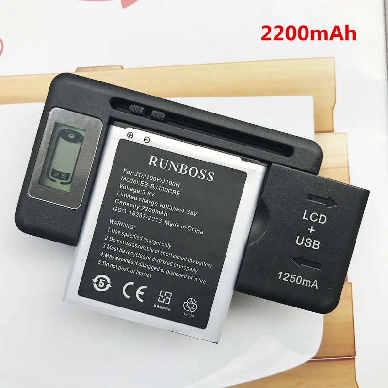 Зарядное устройство для Samsung Galaxy J1 (2200) J100 J100F J100H J100FN J100M 2 шт.|battery for samsung|battery forbattery