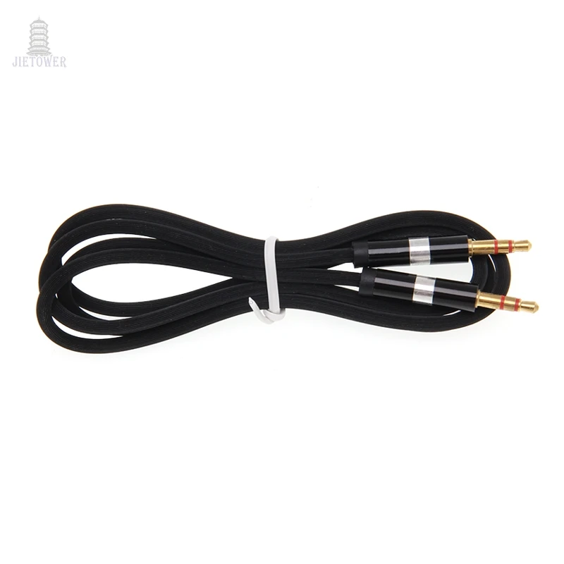 100pcs 3 5 Jack Audio Cable Male Male pure color LF Stripe shell Aux Cable For iPhone Car Headphone Speaker Wire Line Aux Cord