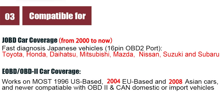 Ancel JP700 OBD2 автомобильный диагностический сканер для Honda Toyota Nissan Mitsubishi JOBD EOBD код ридер OBD 2 автоматический диагностический сканер