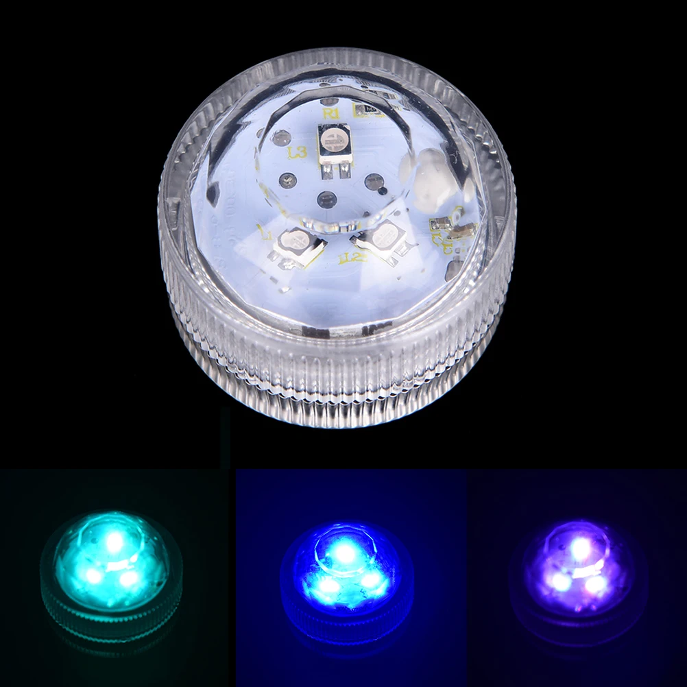 

3 LED Submersible Wedding/ Xmas Floral Decoration Tea Vase Battery light Candles