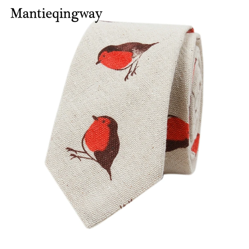 Mantieqingway 6 см Мужские аксессуары с цветочным рисунком птицы Галстуки жаккард